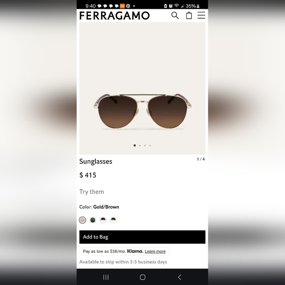 Accessories - Ferragamo Black Sunglasses Case